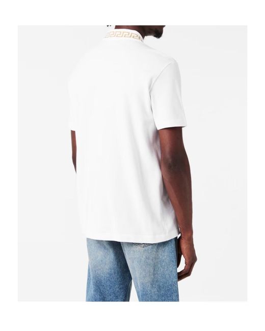 Versace White Greca Polo Sn00 for men