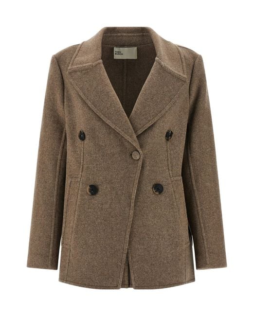 Tory Burch Green Double Breasted Blazer