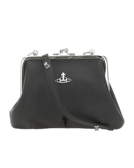 Vivienne Westwood Black Orb Plaque Tote Bag
