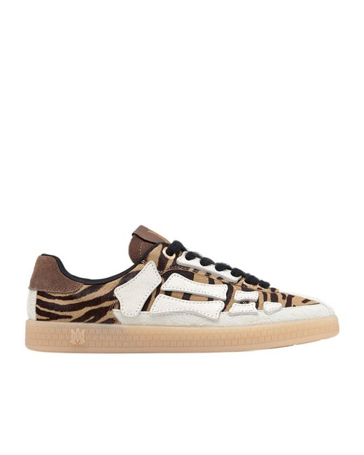 Amiri Brown Printed Bones Lace-Up Sneakers