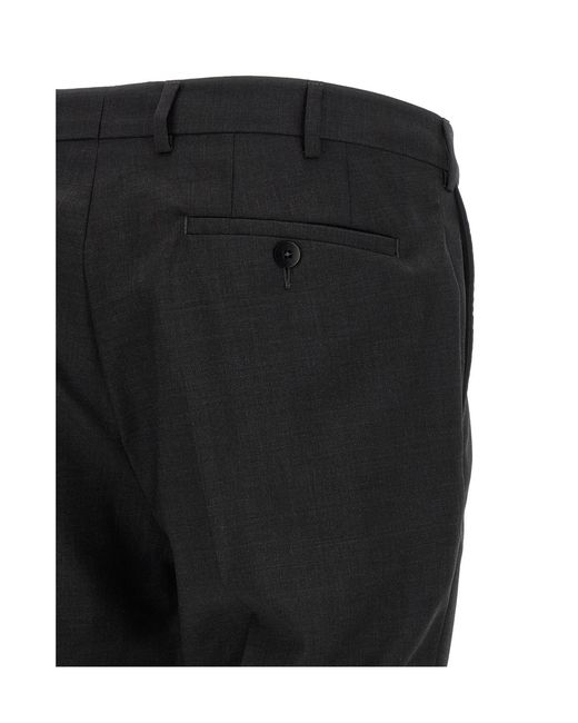 Pal Zileri Black Long-Sleeved Blazer And Trousers Set for men