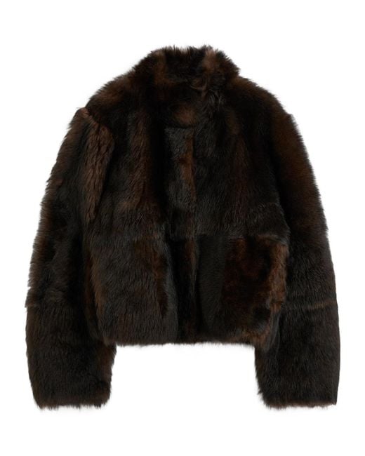 Totême Black Totême Silky Shearling Jacket