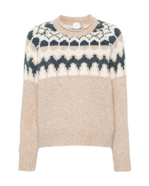 Eleventy Multicolor Intarsia-Pattern Knitted Jumper