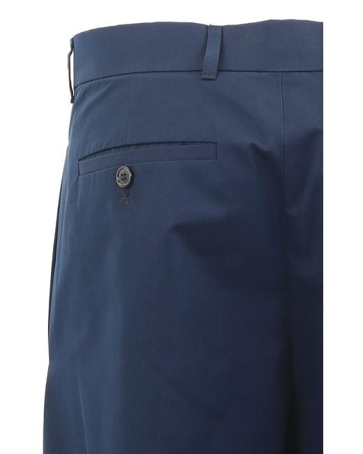 McQueen Blue Straight-Leg Trousers for men