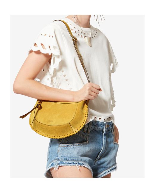 Isabel Marant Yellow Oskan Moon Shoulder Bag
