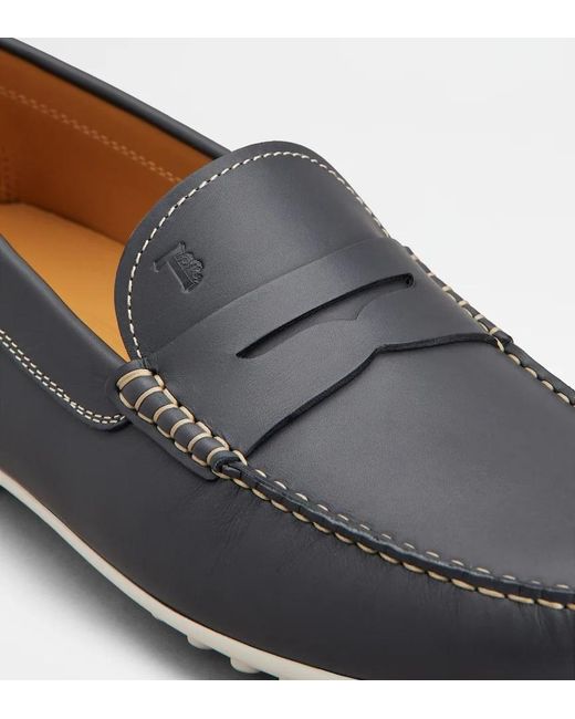 Tod's Blue Round-Toe Loafers for men
