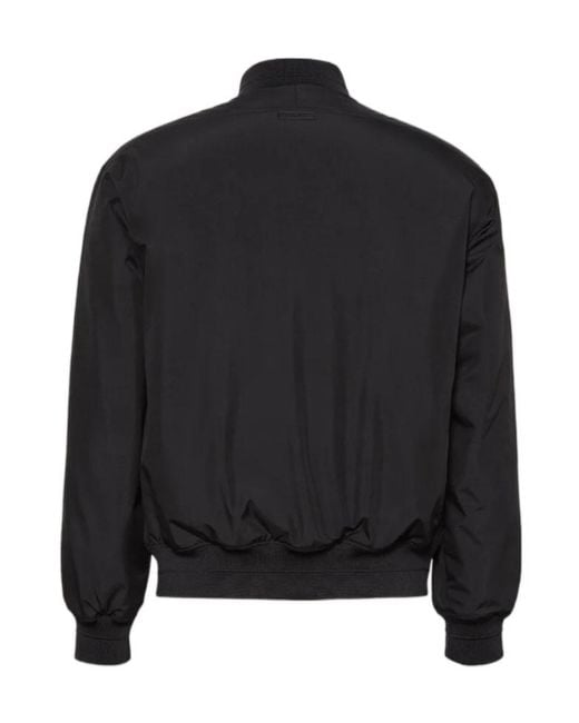 Calvin Klein Black Tech Fabric Bomber Jacket for men