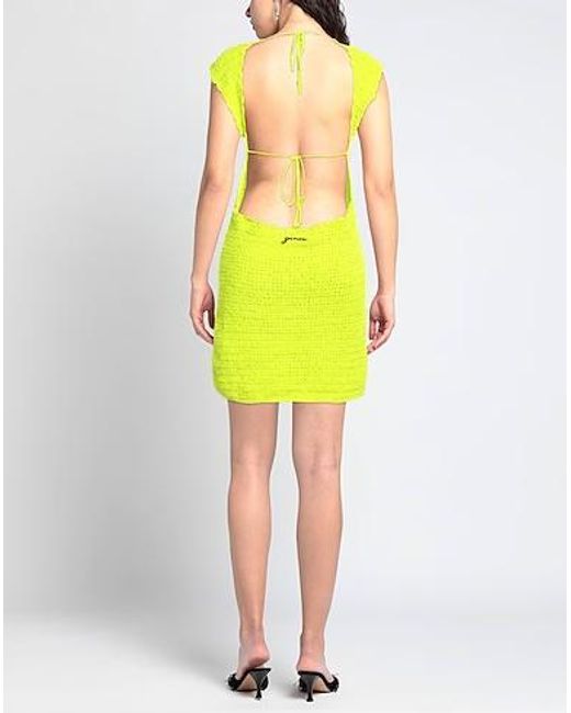 Ganni Yellow Sleeveless Knit Dress