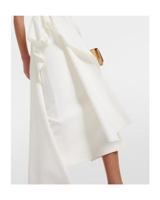 Roksanda White Calatrava Crepe Midi Dress