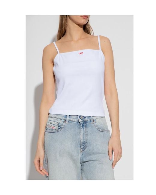 DIESEL White Logo Vest