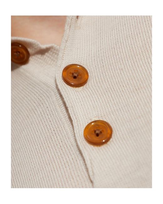 Vivienne Westwood White Long-Sleeved Knitted Polo Shirt for men