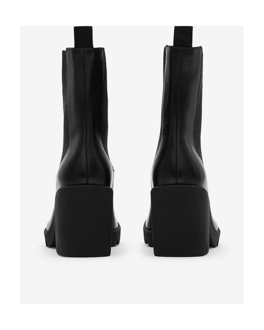 Burberry Black Elasticated-Panelled Slip-On Boots