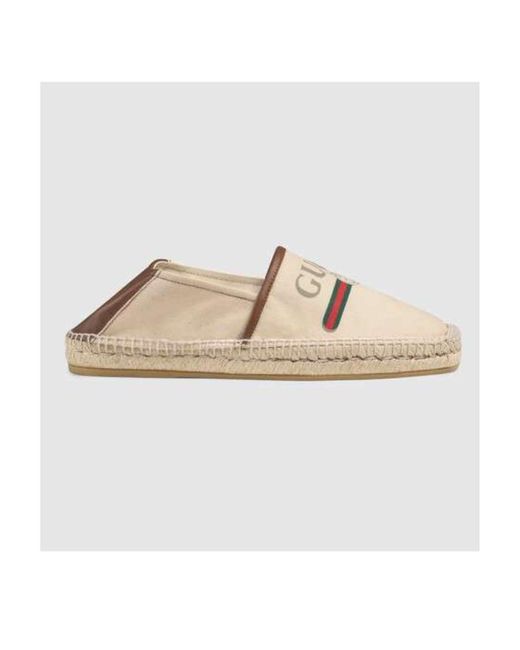 Gucci Natural Logo Canvas Espadrille for men