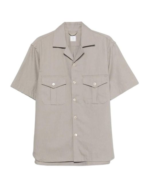 Eleventy Gray Patch Pocket Shirt for men