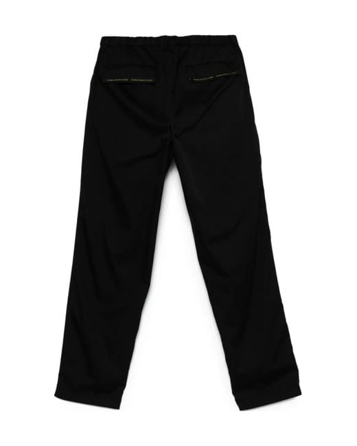 Undercover Black Logo Tape-Detail Trousers for men
