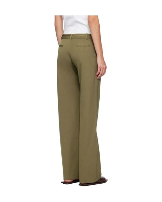St. Agni Green Diagonal Stripe Casual Pants