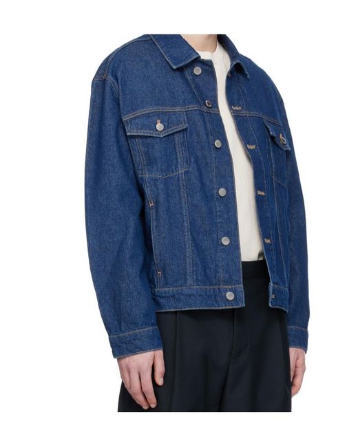 Maison Kitsuné Blue Denim Trucker Jacket for men