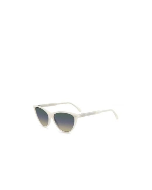 Isabel Marant White Logo Cat-Eye Sunglasses