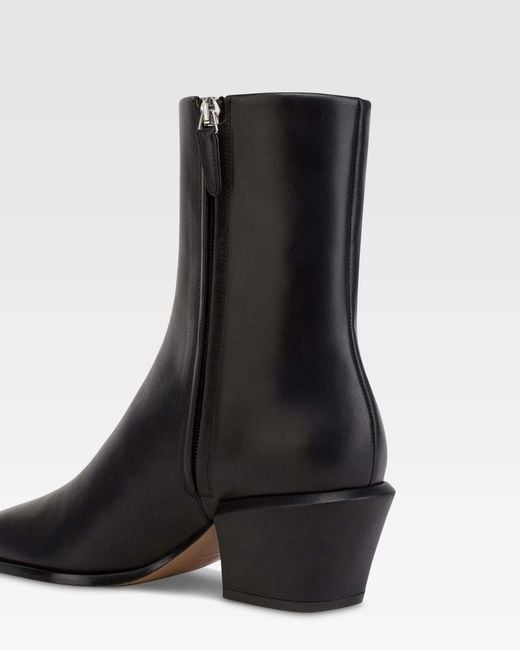 Paris Texas Black Bettina Square Toe Ankle Boots