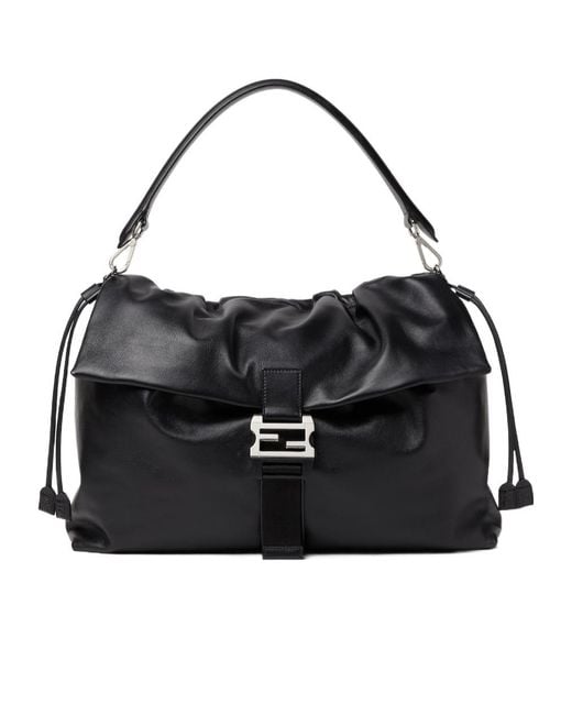 Fendi Black Flux Maxi Shoulder Bag for men