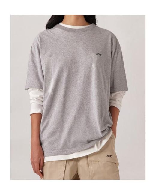 Autry Gray Edelweiss Back Graphic T-Shirt for men