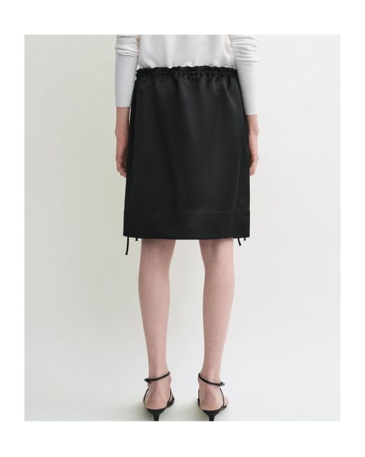 Totême Black Drawstring Mini Skirt