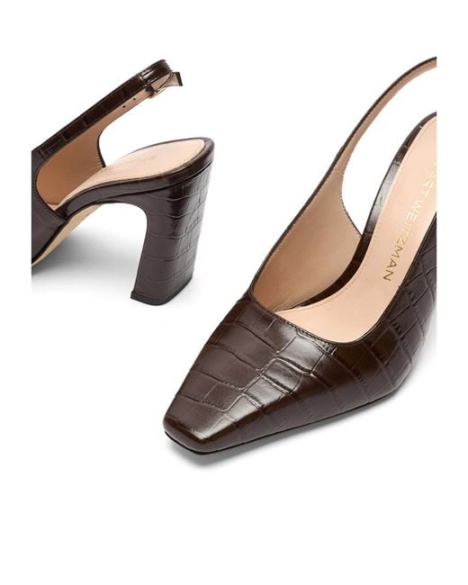 Stuart Weitzman Brown Stassi Slingback 85