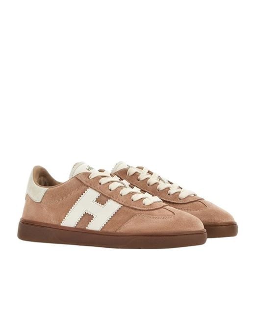 Hogan Brown Cool Side H Patch Sneakers