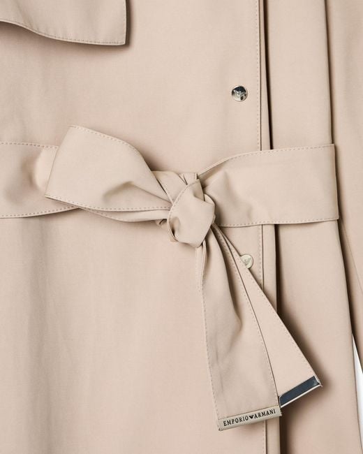 Emporio Armani Natural Button-Up Belted Coat