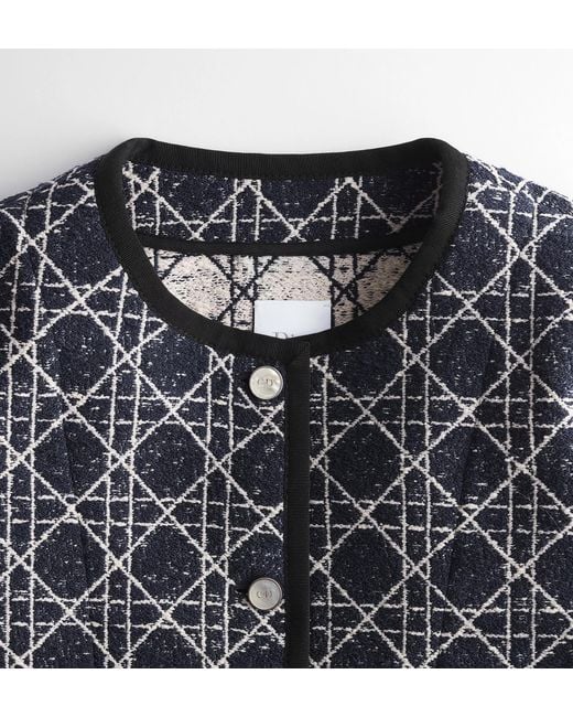 Dior Gray Macrocannage Cropped Jacket
