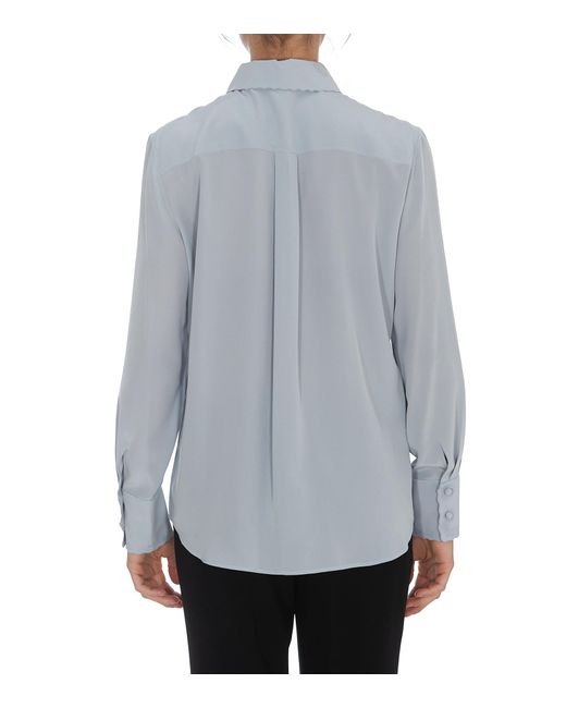 Chloé Gray Ruffled Shirt