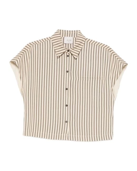 Alysi White Striped Shirt