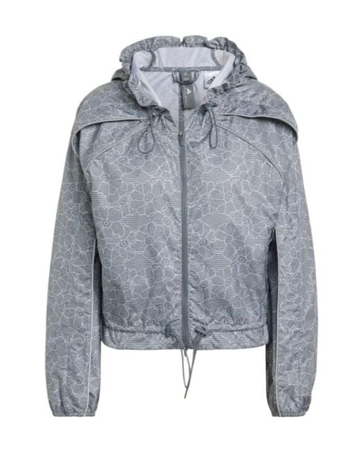 Adidas By Stella McCartney Blue Running Print Jacket