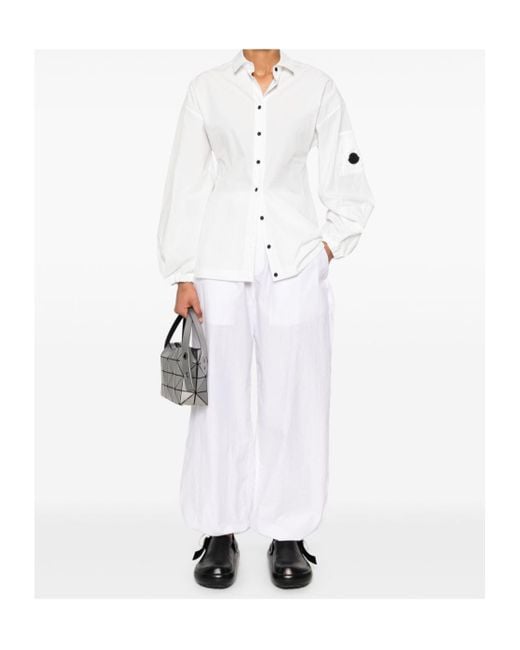 Moncler White Puff-Sleeve Shirt