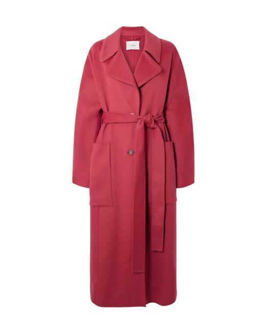 Joseph Red Spencer Double Face Cashmere Coat
