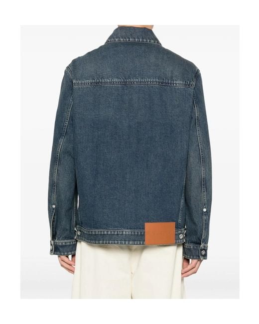Jil Sander Blue Button Pocket Dnim Jacket for men