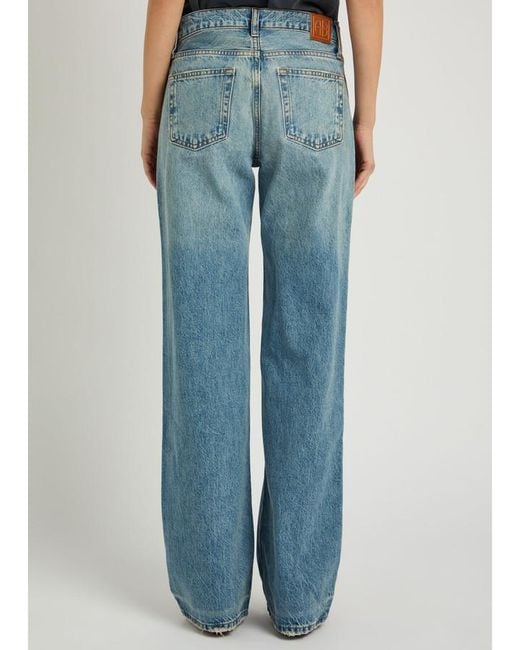 Anine Bing Blue Hugh Wide-Leg Jeans