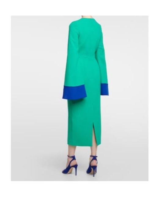 Roksanda Blue Wool Midi Dress