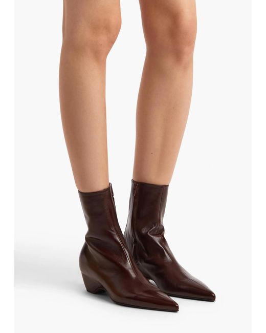 Khaite Brown Sybil Ankle Boot
