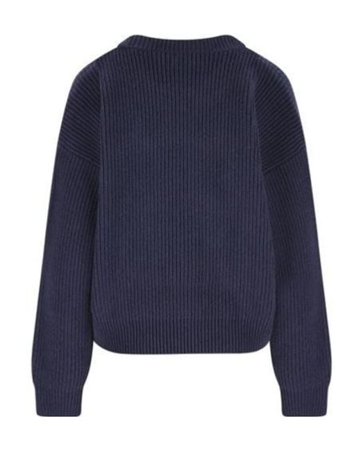 Céline Blue Crew Neck Sweater