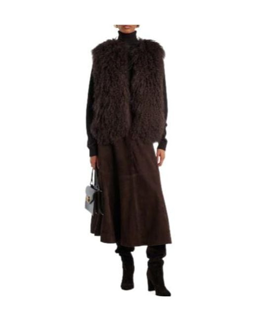 Yves Salomon Black Woolen Vest