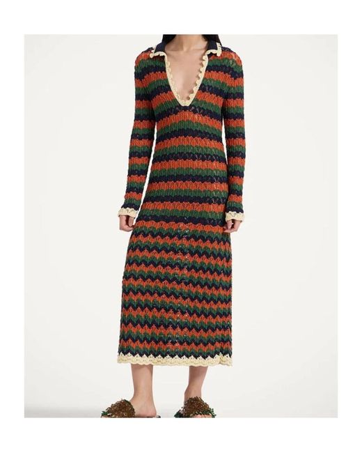 LaDoubleJ Multicolor Perry Knit Midi Dress