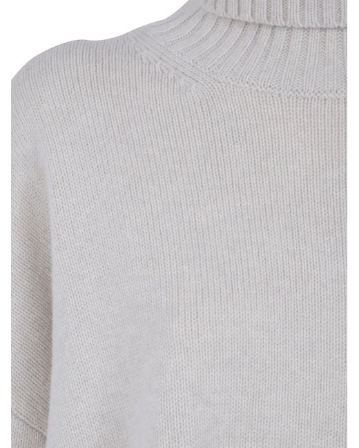 Soeur Gray William Oversized Turtleneck Knitted Sweater