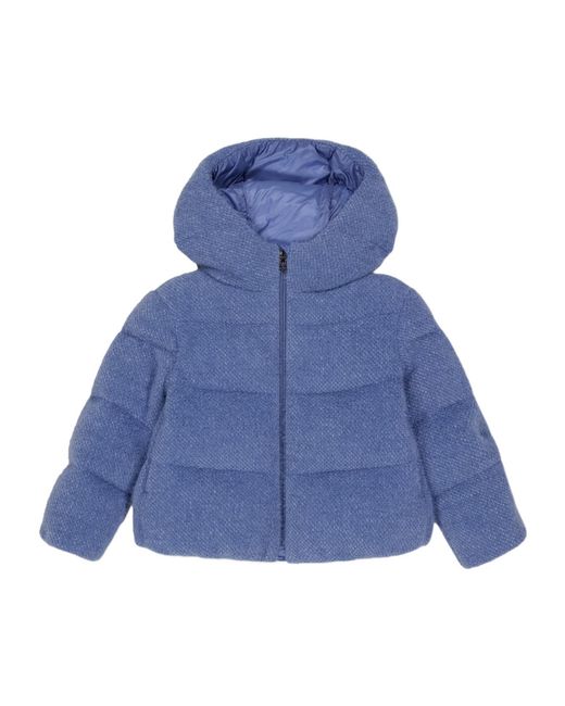 Moncler Blue Logo Teddy Bear Jacket