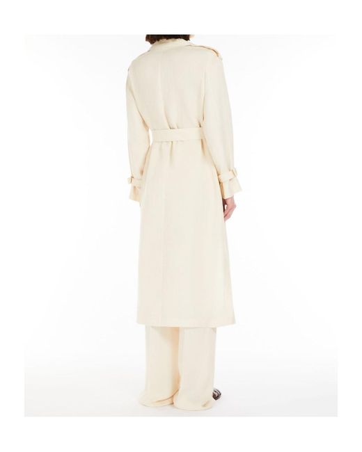 Max Mara White Studio Vieste Double-Breasted Belted Coat