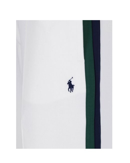 Polo Ralph Lauren White Cotton-Blend Trousers for men