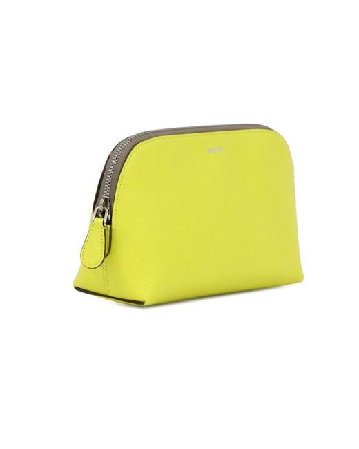 Bally Yellow Wrap Zipper Wallet