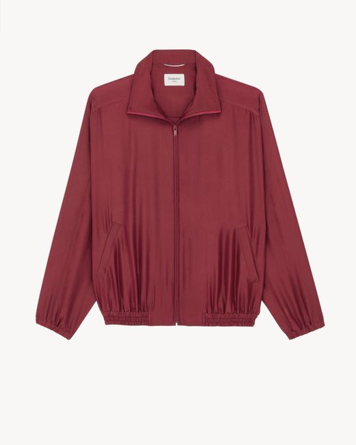 Saint Laurent Red Zip-Up Long-Sleeved Jacket for men