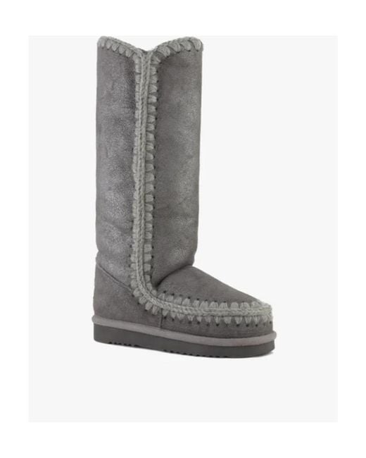 Mou Gray Logo Boots