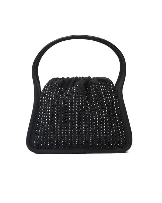 Alexander Wang Black Ryan Drawstring Small Shoulder Bag